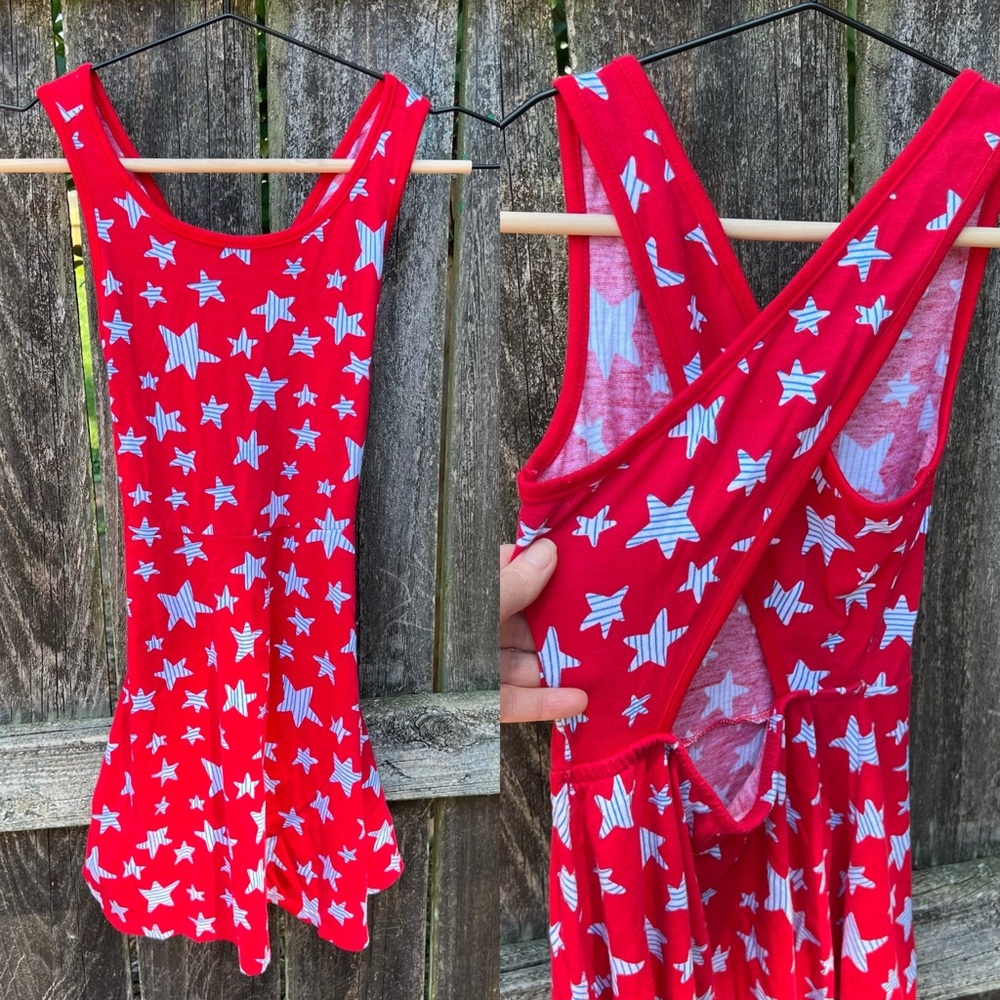 Girls Patriotic Dress Cross Back Old Navy